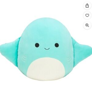 SQUISHMALLOW | Maggie the teal stingray with white belly 14”